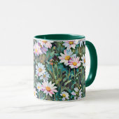 Roze Daisy Flowers Garden Daisies Art Mok Cup (Voorkant rechts)