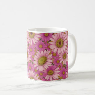 Roze Daisy Flowers Koffiemok
