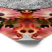Roze Daisy Flowers Lijst Creëer Uw eigen foto Poster (Hoek)
