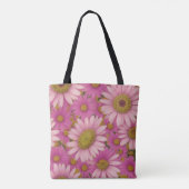 Roze Daisy Flowers Tote Bag (Achterkant)
