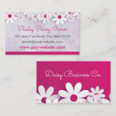 Roze Daisy Flowers Visitekaartje (Voorkant / Achterkant)