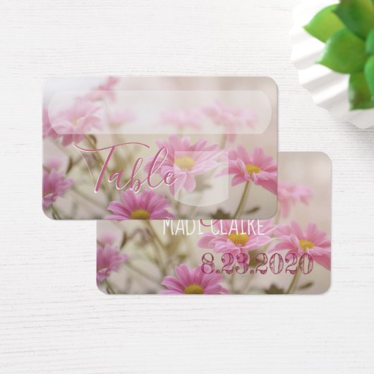 Roze Daisy Flowers Visitekaartje (Bureau)