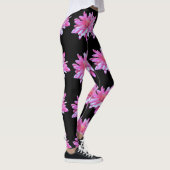 Roze Daisy fotopatroon Leggings (Rechts)