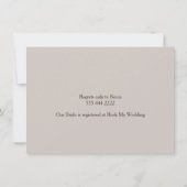 Roze daisy gerbera op houten Vrijgezellenfeest Kaart (Achterkant)