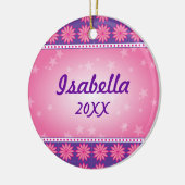 Roze Daisy Girl Foto Ornament (Links)