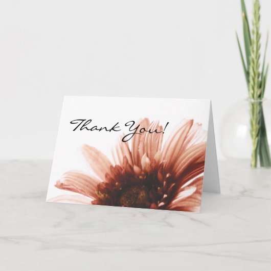 Roze Daisy Hartelijk dank Bedankkaart (Voorkant)