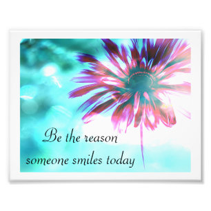 Roze Daisy Home Decor Print Foto Afdruk