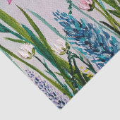 Roze Daisy in een weide van wilde bloemen olieschi Tissuepapier (Detail)