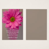 Roze Daisy in Vase Wedding Charity Favor Kaart (Voorkant /achterkant)