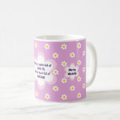 Roze Daisy-ketting Klassiek Koffiemok (Voorkant rechts)