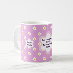 Roze Daisy-ketting Klassiek Koffiemok