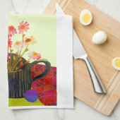 Roze Daisy Kitchen Tea Towel Theedoek (Quarter Fold)