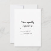 Roze Daisy Lace Country Westerne bruiloft RSVP Kaa (Achterkant)