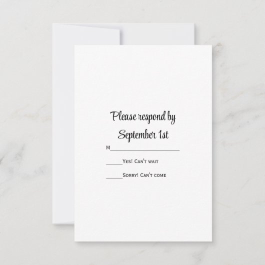 Roze Daisy Lace Country Westerne bruiloft RSVP Kaa (Achterkant)