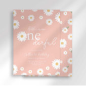 Roze Daisy Little Miss Onederful Uitnodiging