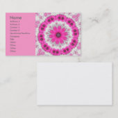 roze daisy mandala nr . 4 visitekaartje (Voorkant / Achterkant)