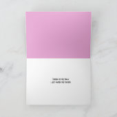 Roze Daisy met roze linten Kaart (Binnen)