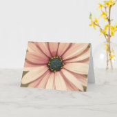 Roze Daisy Mid-Century Modern Kunststijl Notitieka Kaart (Gele Bloem)