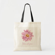 Roze Daisy Minimalistische Tote Tas - Esthetische 