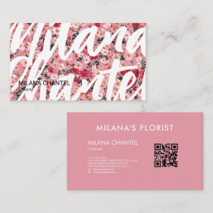 Roze Daisy Moderne Trendy Bloem Bloemist Visitekaartje
