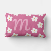 Roze Daisy Monogram, Bubblegum Roze Meisje Decor