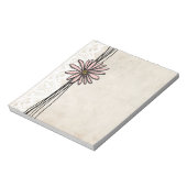 roze Daisy Notitieblok (Linkerzijde)