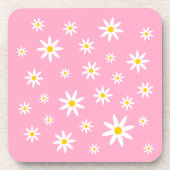 Roze Daisy Onderzetters (Voorkant)