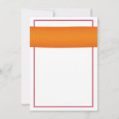 Roze Daisy Oranje Ribbon Wedding Save the Date (Achterkant)