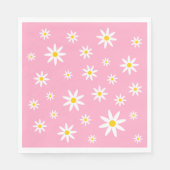 Roze Daisy Papieren servetten (Voorkant)