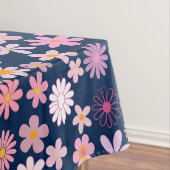 Roze Daisy Patroon 01.bw DBlue BG Tafelkleed (Voorbeeld)