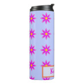Roze Daisy Pattern Name Thermosbeker (Gedraaid links)