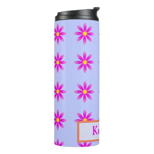 Roze Daisy Pattern Name  Thermosbeker (Gedraaid links)