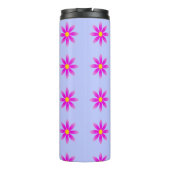 Roze Daisy Pattern Name Thermosbeker (Achterkant)