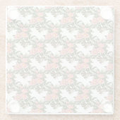 Roze Daisy Pattern Onderzetters (Achterkant)
