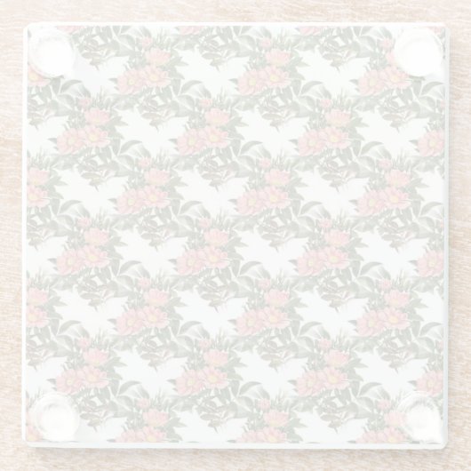 Roze Daisy Pattern Onderzetters (Achterkant)