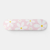 Roze Daisy Pattern Persoonlijk Skateboard (Horizontaal)