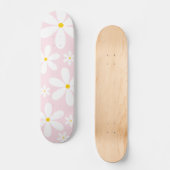 Roze Daisy Pattern Persoonlijk Skateboard (Voorkant)
