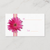Roze Daisy Plaid Special Occasion Plaats Kaart Plaatskaartje (Achterkant)