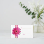Roze Daisy Plaid Special Occasion Plaats Kaart Plaatskaartje (Staand voorkant)