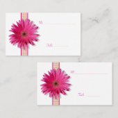 Roze Daisy Plaid Special Occasion Plaats Kaart Plaatskaartje (Voorkant / Achterkant)