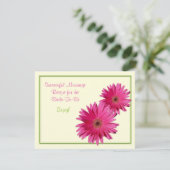 Roze Daisy Recipe Kaart voor een succesvol huwelij (Staand voorkant)