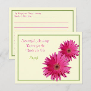 Roze Daisy Recipe Kaart voor een succesvol huwelij
