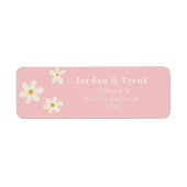 Roze Daisy retour adres label (Voorkant)