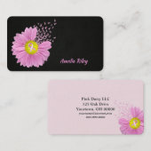 Roze Daisy Ribbons Visitekaartje (Voorkant / Achterkant)