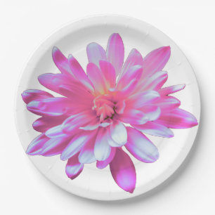 Roze daisy roze bloemen roze bloem papieren bordje