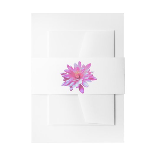 Roze Daisy roze bloemen roze bloem Uitnodigingen Wikkel (Voorkant Voorbeeld)