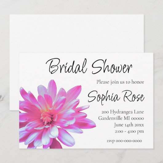 Roze Daisy roze bloemen roze bloem vrijgezellenfee Kaart (Voorkant / Achterkant)