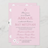 Roze Daisy Silver Kaart (Voorkant / Achterkant)