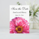 Roze Daisy - sla de datum op Save The Date (Staand voorkant)