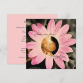 Roze Daisy Sonogram Baby Shower Invitaties Kaart (Voorkant / Achterkant)